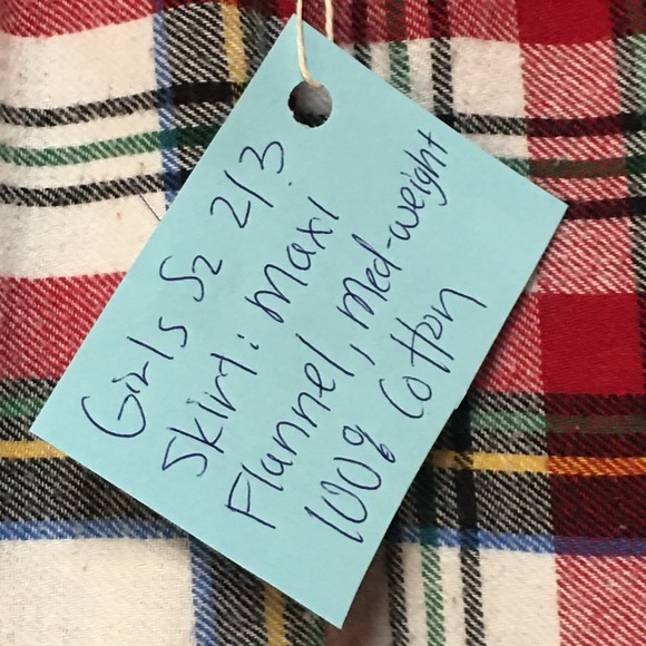 Skirt Flannel Girls 2/3 Maxi Red Plaid Ruffle Tier Cotton Mom and Pop's Kids - Picture 4 of 10